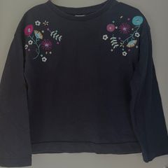 Charanga Navy girls long sleeve top with embroidery details Size 4-5 EUC