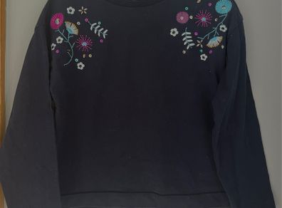 Charanga Navy girls long sleeve top with embroidery details Size 4-5 EUC