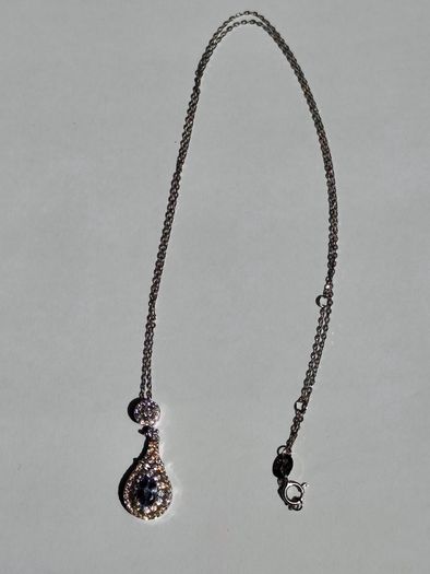 Silver Pendant with Blue Stone
