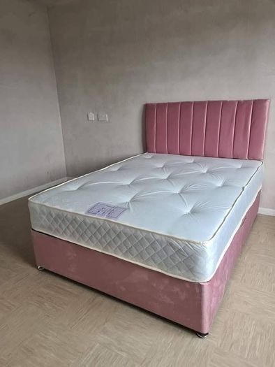 New Double Beds With Headboard And Mattress