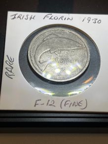 Rare 1930 Irish Silver Florin and Mule Half Crown