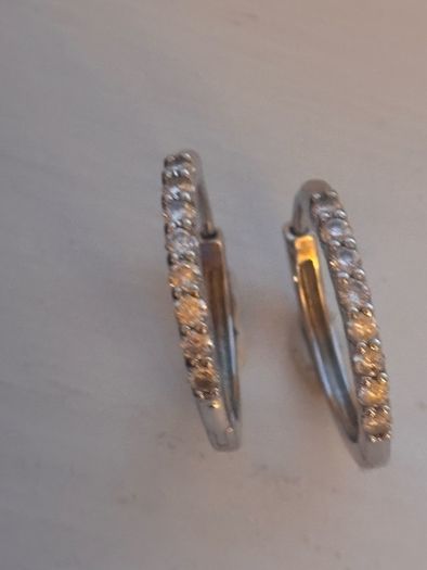 0.54ct lab grown diamond hoop earrings