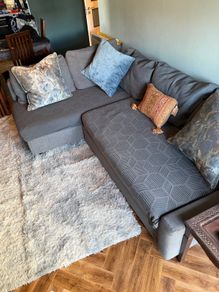 IKEA VIMLE 3-seat sofa with chaise longue/Gunnared medium grey