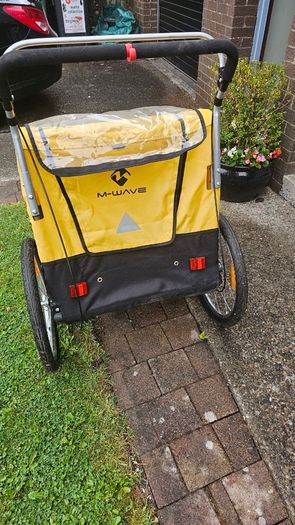 M-Wave Stalwart 3-in-1 Double Child Bike Trailer & Jogging Stroller (Like New)