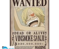 One Piece Sanji Bounty Poster