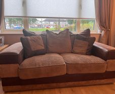 Sofa 3 seater & 2 seater with pouffe