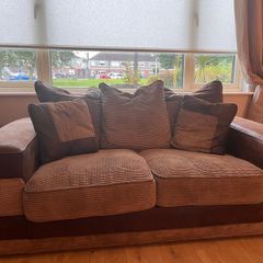 Sofa 3 seater & 2 seater with pouffe