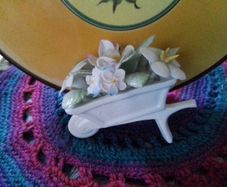 Royal Doulton China Posy Wheelbarrow