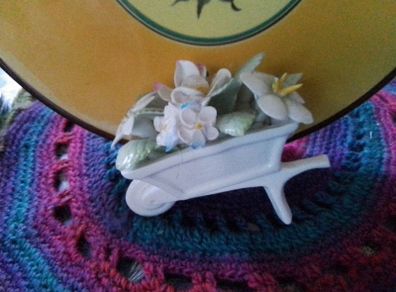 Royal Doulton China Posy Wheelbarrow