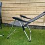 Set of x2 Garden Chairs and x2 Small Glass Top Tables Image 5
