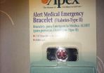 Diabetic type 2. Medical alert bracelet