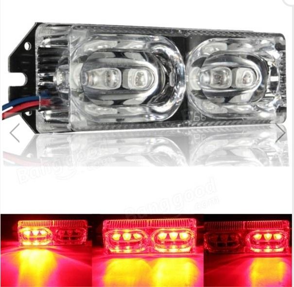 12V 6LEDs  Warning  Light  Strobe Flashing Emergency Lamp