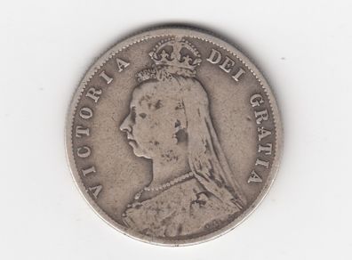 1888 Half Crown, 2/6, 92.5% Silver, Victoria Jubilee Head, Coin ( no. 464)