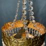 Vintage Brass & Glass Cascading Chandelier . Image 2