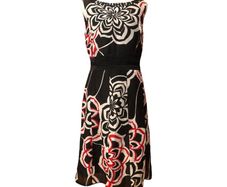Monsoon print dress.(black) UK14