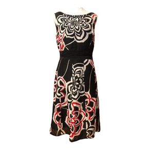 Monsoon print dress.(black) UK14