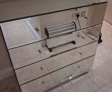 mirrored chest of drawers