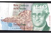 1996 Ireland IR10 James Joyce Banknote Series C. Note issued 22/01/96. Serial number LIJ449268