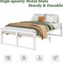 Bed Frame,Metal Bed Frame Double Bed Base with Reinforced Steel Slats Image 6