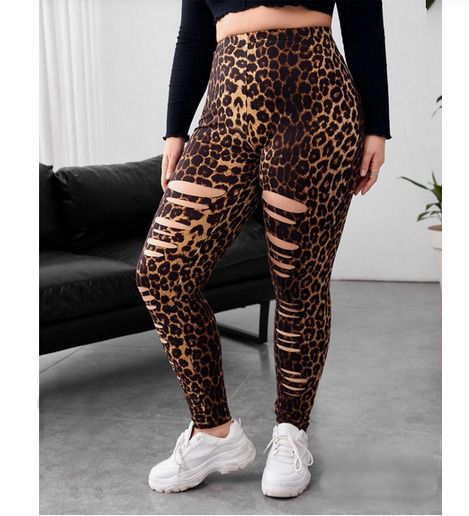 Rock Style Ripped Leggings size 18
