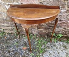Antique Style Mahogany Demi-Lune Hall / Console Table