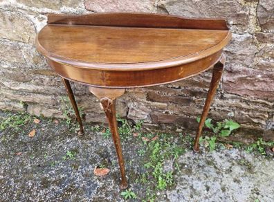 Antique Style Mahogany Demi-Lune Hall / Console Table