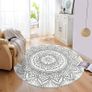 Round Area Rug 120 cm Shaggy Ultra Soft Touch Carpet Rug Luxury Fluffy Non Slip Washable Living Room Rug Floor Bedside Carpet Rug,Light Grey Image 3