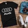 Audi logo t-shirt carbon fiber t-shirt audi t-shirt cool audi carbon t-shirt Image 5