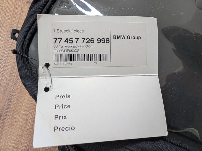 BMW Brand New Tank Bag F650GS / F700GS / F800GS / Adventure