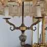 Early 20th century french brass bouillotte lamp with original shade Image 3