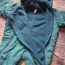 Vintage 80's Made In USA Chuck Roast Teal Fleece-Lined Baby Snowsuit/Padded Bunting Image 3