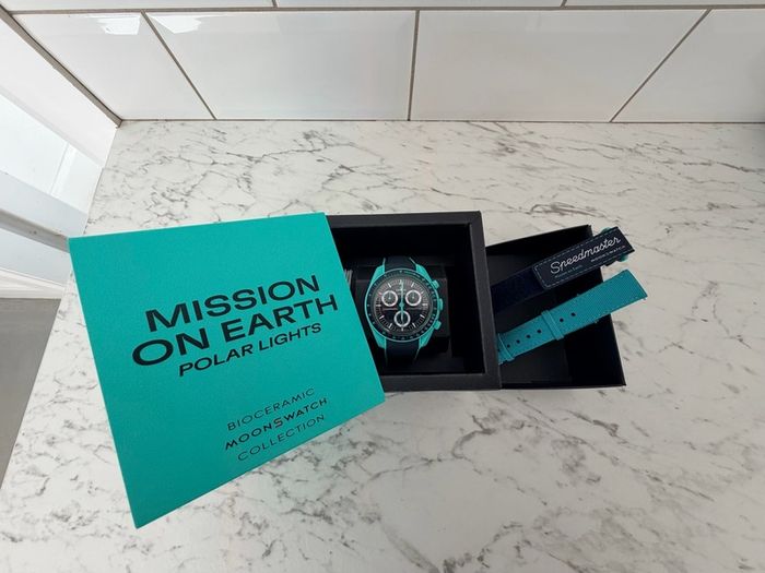 Omega Moonswatch Mission on Earth Polar Lights
