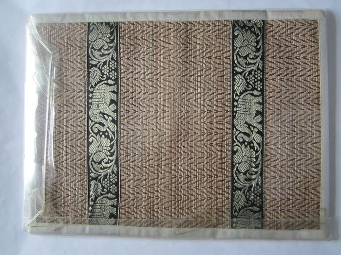 Vintage Golden Elephant Reed Placemats & Coasters