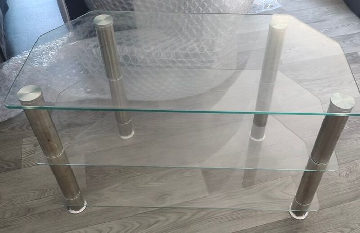 Glass TV stand