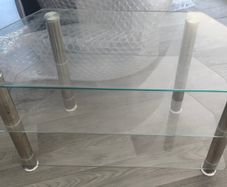 Glass TV stand
