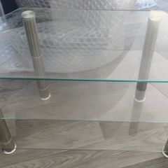 Glass TV stand