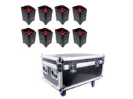 main image for ad Q-Led Lighting Q4IP+ Uplights with Charging Flightcase (Case Of 8)