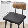Bar Stools Set of 4, PU Upholstered Image 3