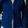 Vintage Royal Cobalt Blue Corduroy Shirt / Unisex SIZE M Image 4