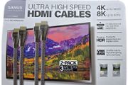 2 x Sanus 8k HDMI cables