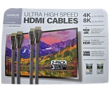 2 x Sanus 8k HDMI cables