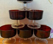 Vintage Ruby Red Glassware