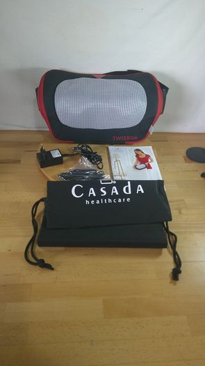 Casada Healthcare Twist2Go Cordless Shiatsu Massage Cushion with Heat & Car Adapter Boxed
