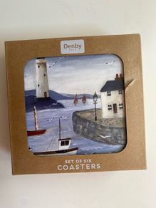 Denby pack of six light house coasters