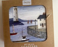 Denby pack of six light house coasters