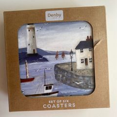 Denby pack of six light house coasters