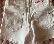 Girls Tommy Hilfiger White Denim Shorts
