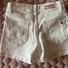 Girls Tommy Hilfiger White Denim Shorts