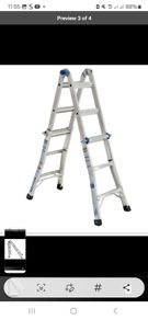 14ft Reach Height Multi-Position Ladder, 300lb load capacity 13ft Type IA MT-13