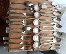 Vintage Silver Plated Cutlery Set EPNS Grand Hotel Spoons Included